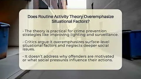 Does Routine Activity Theory Overemphasize Situational Factors? - True Crime Lovers