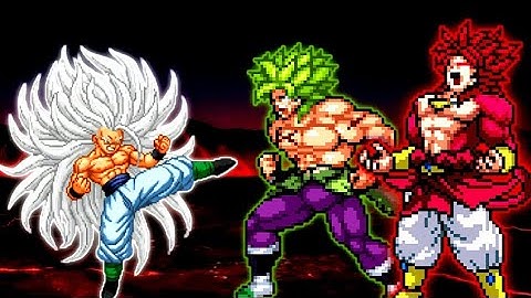 Goku SSJ Infinity Ultra Instinct V2 OP VS Broly DBS V2 OP & Limit Break Broly SSJ4 V2 OP in Mugen