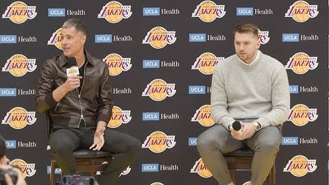 Luka Doncic speaks on playing with LeBron during Lakers introductory press conference