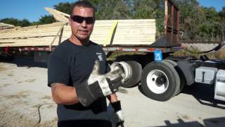 Tire repair on a semi truck (instructional)