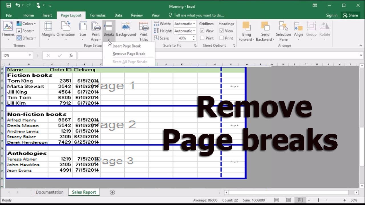 Introduce toast violence how to set a page break in excel Walnut rough ...