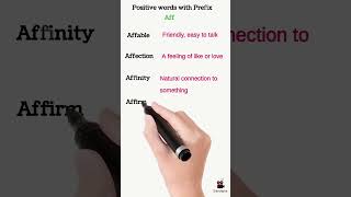 Positive words with the prefix "Aff"! #englishspeaking #learning #speakconfidentenglish#learnenglish