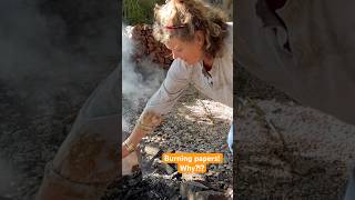 😝We were making a fire, so why not burn some papers! Is it time for a New Gratitude Journal?