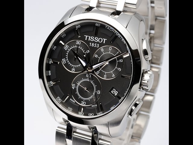 TISSOT WATCH T035.617.11.051.00 COUTURIER BLACK REVIEW MENS ティソ