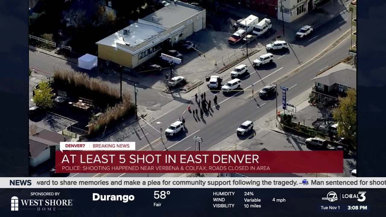 5 people shot near East Colfax Ave. in east Denver - YouTube