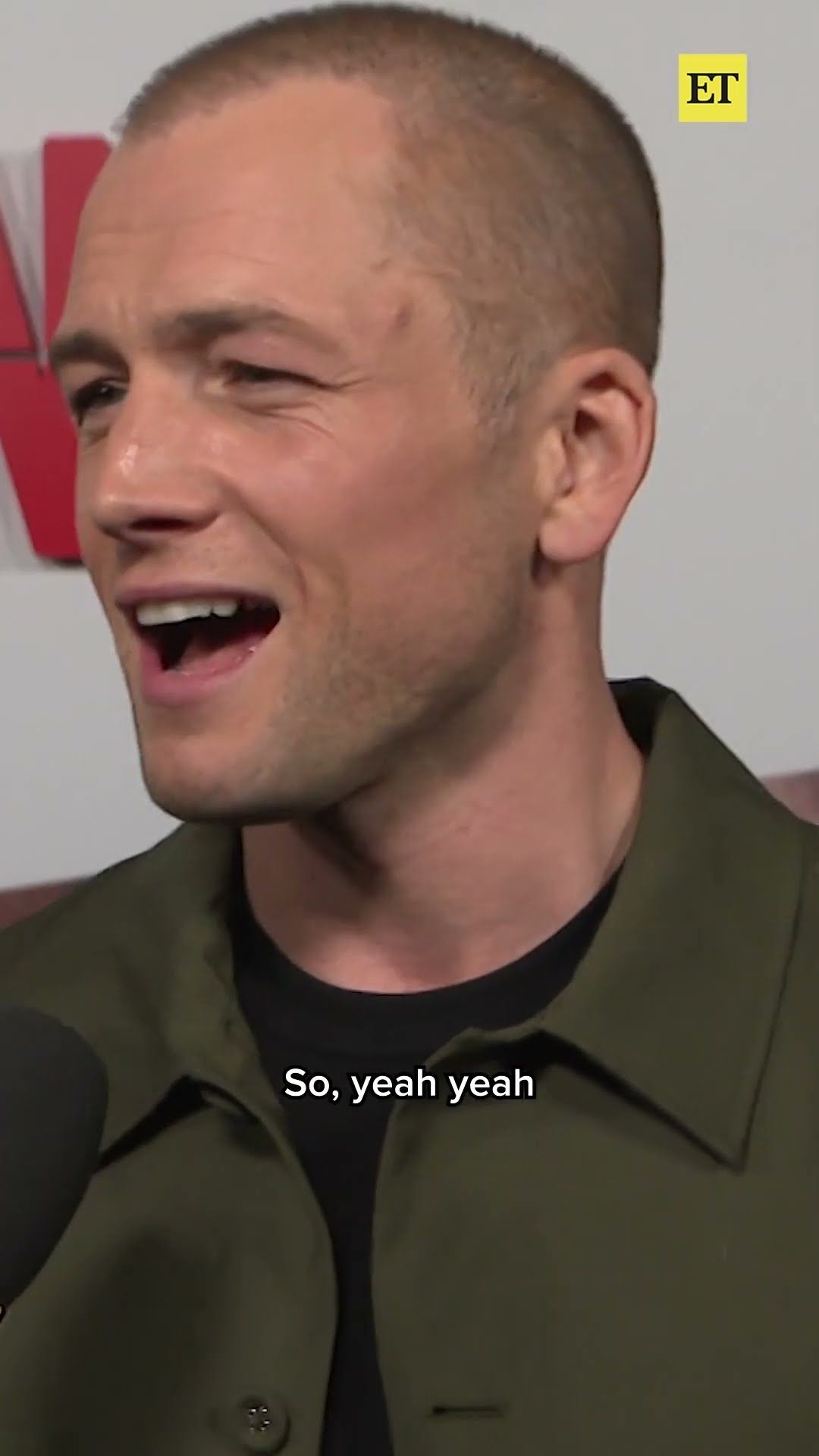 Taron Egerton Says 'Carry-On' Is a Christmas Movie ? #taronegerton #christmas #shorts