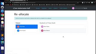 eTutor - part 5: Admin re-allocate and view users dashboard