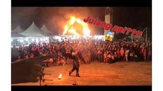 Pertunjukkan Api di Karnival Lepak Santai,Pekan,Pahang