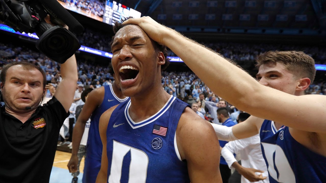 UNC battles Duke in ACC basketball rivalry action - YouTube