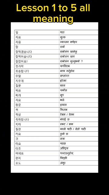 Korean Course Book Meaning Lesson 1 To 5 Meaning Video For korean-course-book-meaning-lesson-1-to-5-meaning-video-for