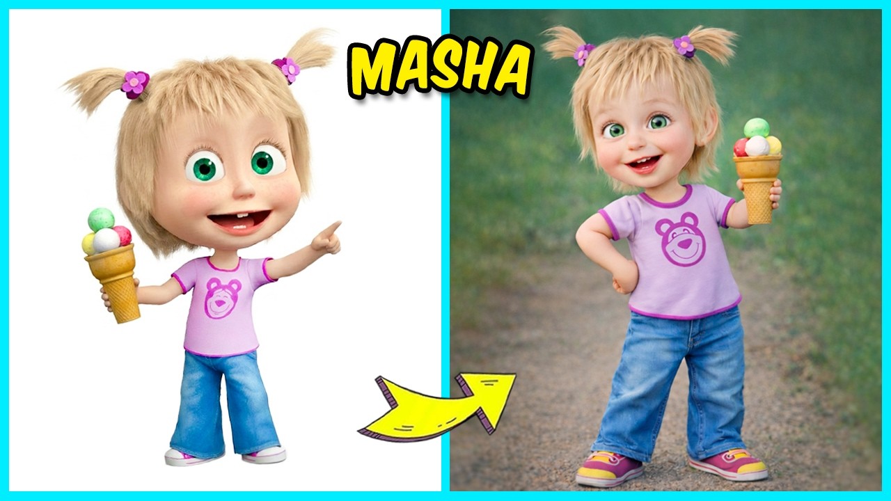 🧒🐻 ¡Masha y el Oso en la VIDA REAL  + Adivina la Voz y Adivina El Personaje?