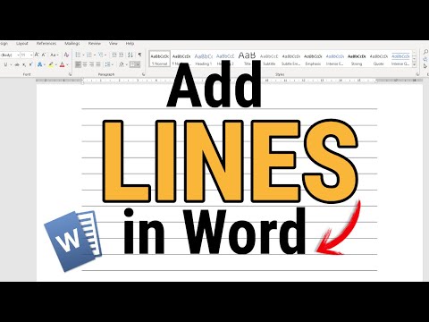 Hvordan legge til linjer i Word