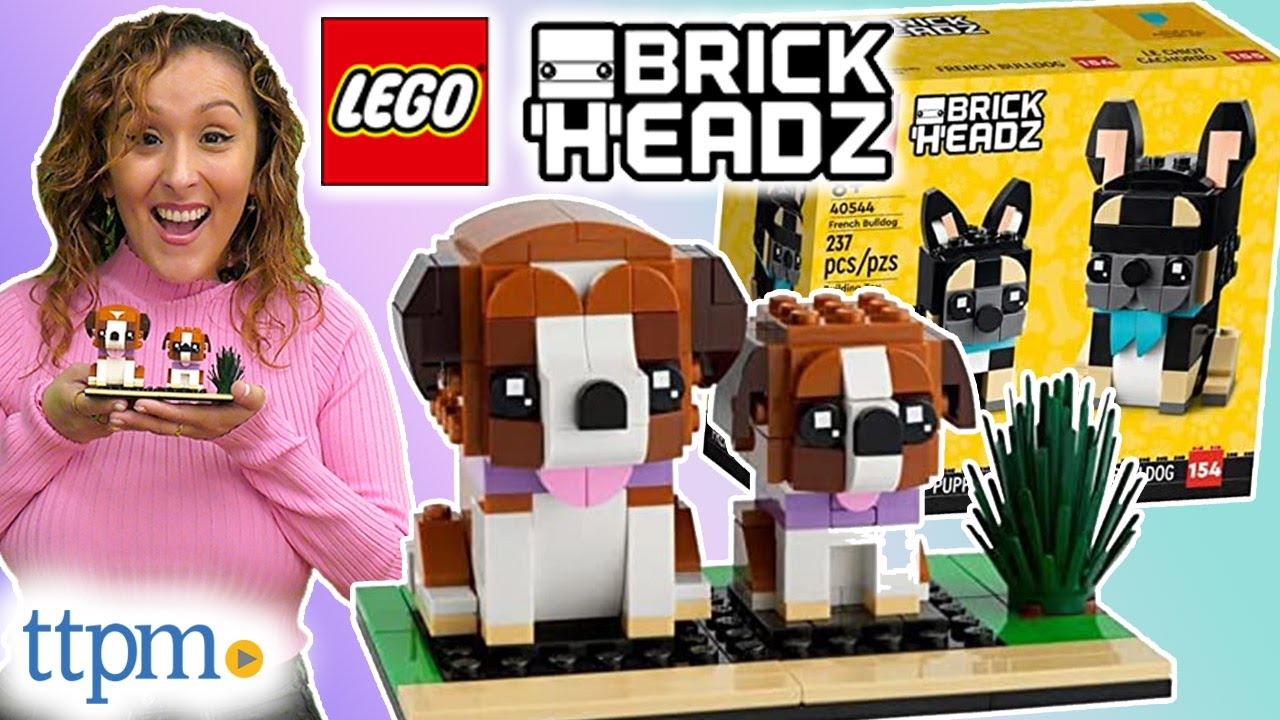 LEGO BrickHeadz Pets St. Bernard and French Bulldog Review! 