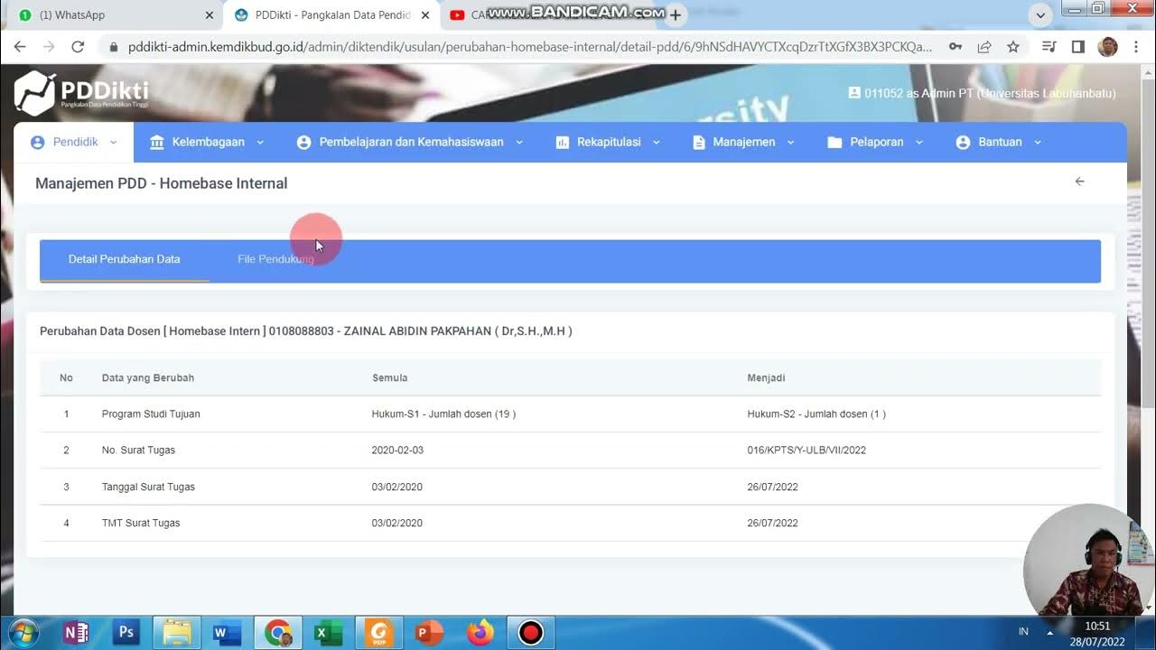 Tutorial Pengajuan Perubahan Homebase Internal Zainal Abidin Pakpahan
