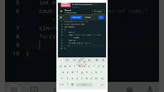 Inverted Right Triangle Star Pattern Program in C++ #programming #coding #interviewquestions #java
