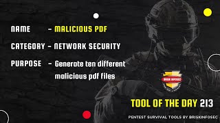 Malicious PDF - Generate ten different malicious pdf files | Briskinfosec