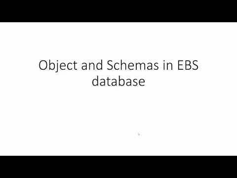 Object & Schema In EBS Database