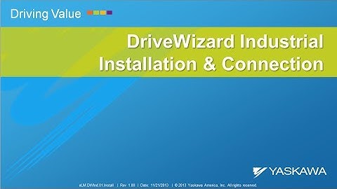 DriveWizard Industrial Installation and Connection