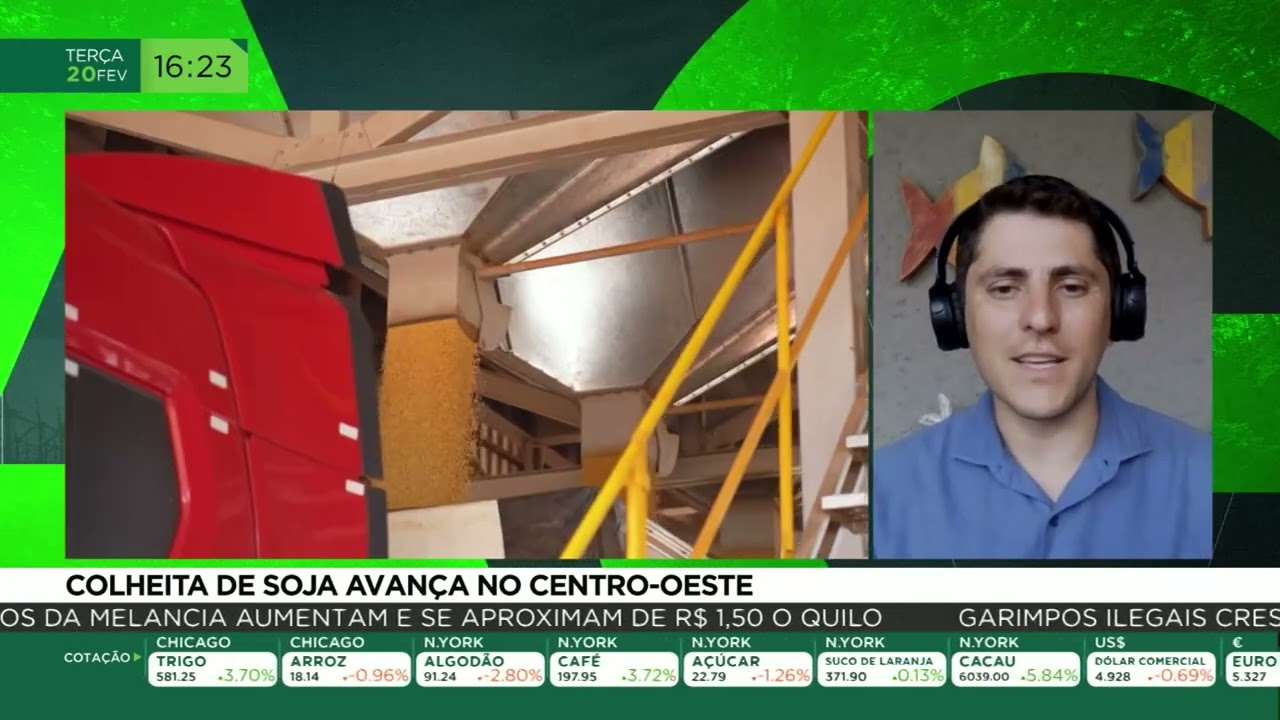 Colheita de soja avança no Centro-Oeste