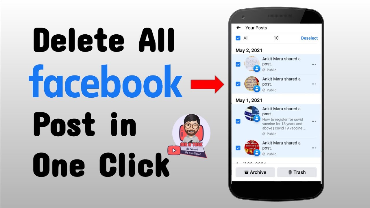 How To Delete All Post on Facebook In One Click In Mobile  How To Remove  old FB Post From Timeline