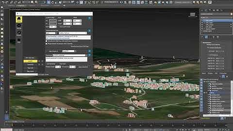 2  Satellite images and applying OSM data on the terrain using Maproom in 3ds Max