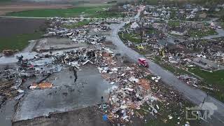 04262024 Minden, Iowa  Drone  Destruction of Town  Homes Leveled