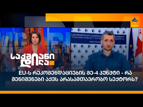 EU-ს რეკომენდაციების მე-4 პუნქტი - რა შენიშვნები აქვს არასამთავრობო სექტორს?