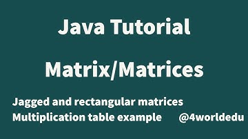 Java Tutorial: Matrix