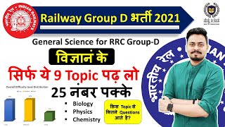 RRC Group D General Science Syllabus 2021/Topic Wise Distribution/ विज्ञान में कैसे लाये 25/25 नंबर