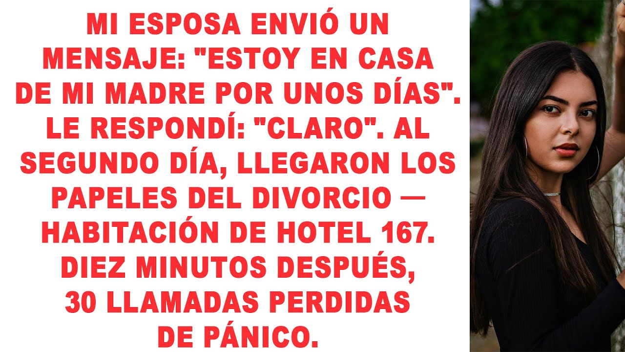 Mi esposa escribió: “Estoy en casa de mi madre por unos días”. Respondí: “Claro”. Al segundo día,
