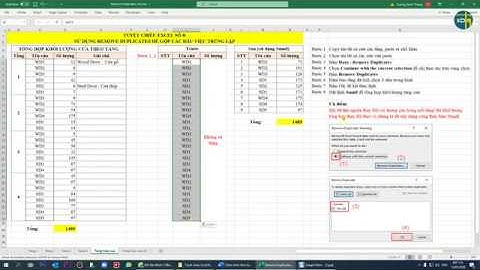 Tuyệt chiêu Excel 08: Sử dụng Remove Duplicates và hàm Sumif gộp các đầu việc trùng lặp, tạo BOQ