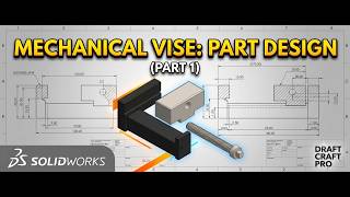 SolidWorks Tutorial: Mechanical Vise Design | Part 1 (Part Modeling)