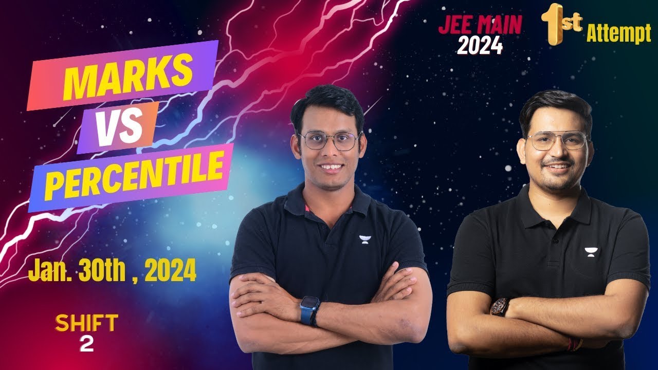 JEE Main Marks Vs Percentile | January 30 Shift 2 | JEE MAIN 2024 | RY ...