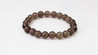 スモーキークォーツ8mm　シンプルブレスレット