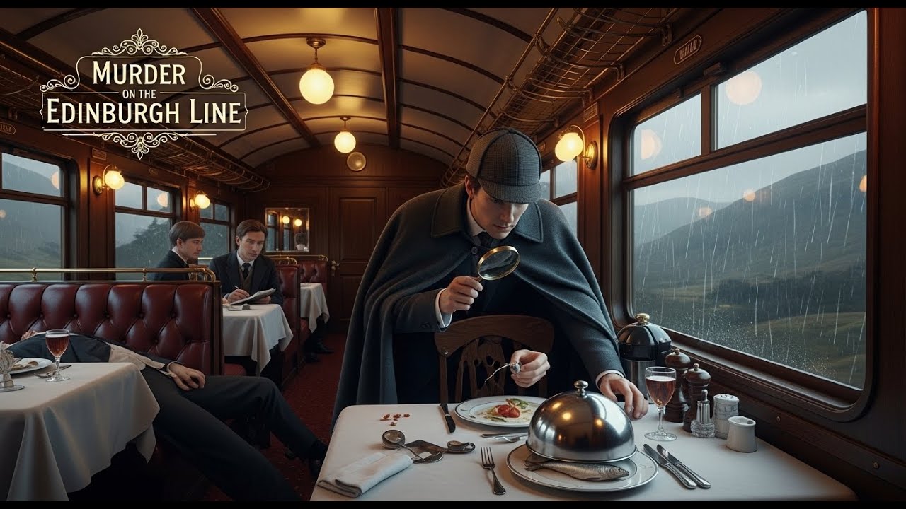 Sherlock Holmes and Murder on the Edinburgh Line  Cozy Train Mystery