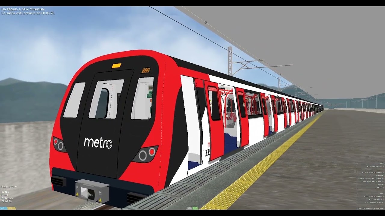 [OpenBVE] Stepford Metro C405 Set [355/356] Arriving And Departing In SG02