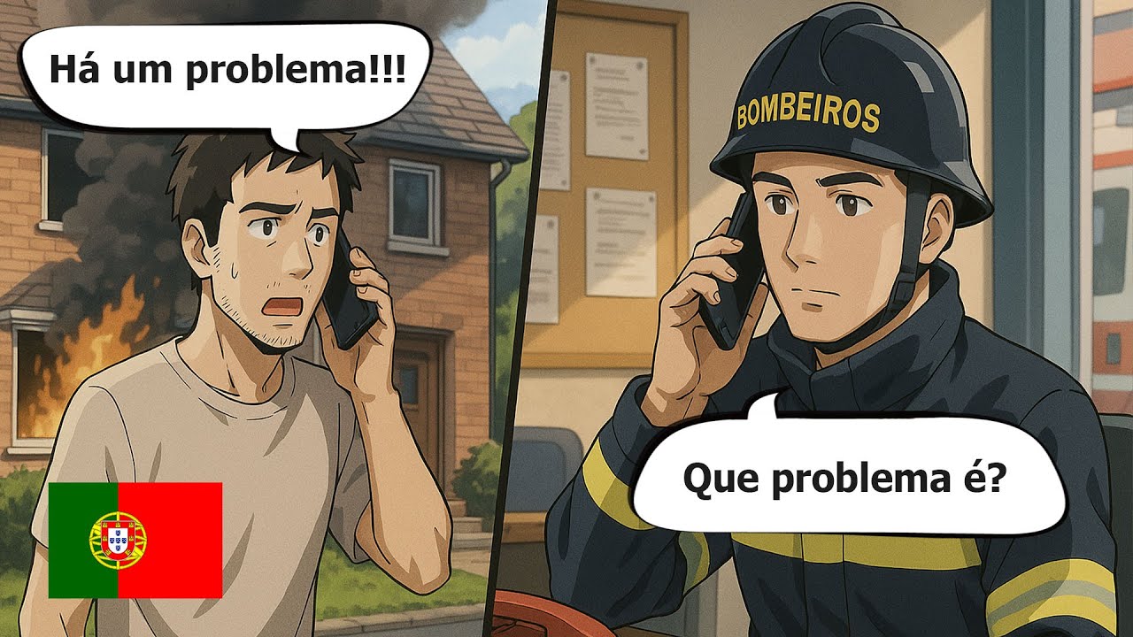 10 коротких диалогов на португальском языке для начинающих (A1–A2) | Экстренные вызовы и ситуации