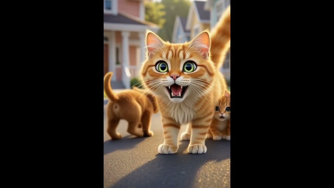 Mama Cat Protects Kittens (Rescue) || 