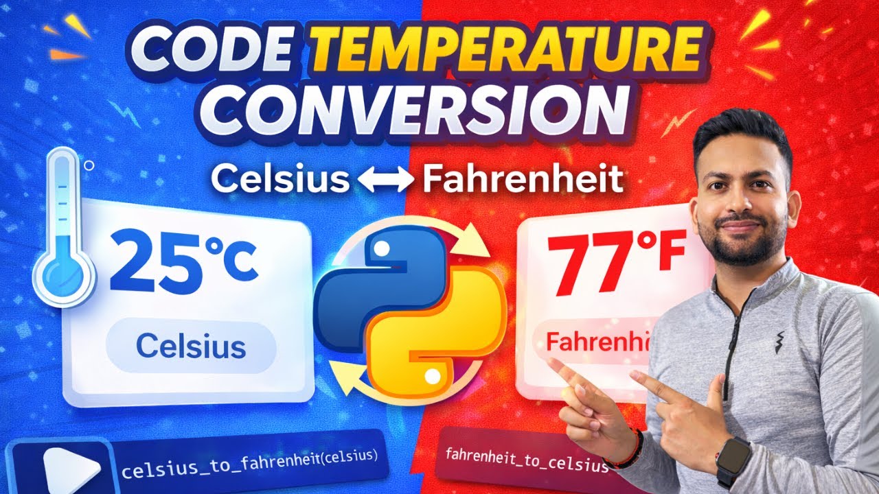 Temperature Conversion in Python 🐍 | Celsius ↔ Fahrenheit Explained Simply 