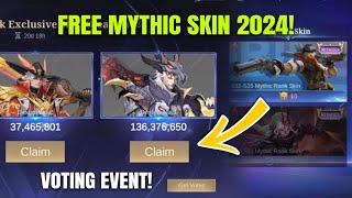 FREE CLINT MYTHIC SKIN! MYTHIC RANK SKIN VOTING EVENT 2024! MOBILE LEGENDS BANG BANG