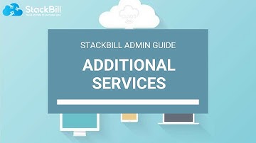 StackBill Cloud Management Portal - Configuring additional services on Stackbill
