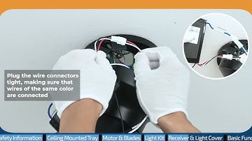 Installation Guide of Amico Ceiling Fans with Lights, 42 inch Low Profile Ceiling fan with Light