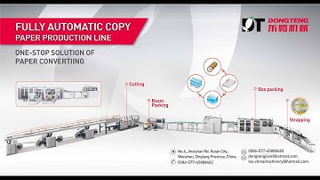 automatic A4 paper production line , cutting ream wrapping box packing