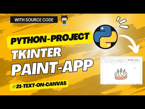 Text on Canvas Tkinter Python | Python Paint App - 21