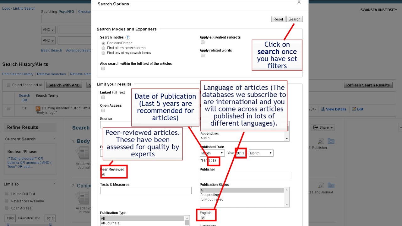 Using a database to find journal articles - YouTube