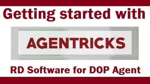 Agentricks - Getting Started with Agentricks RD Software for DOP Agents