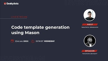 Code template generation using Mason by Tanmoy