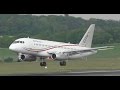 Cityjet SSJ100 Landing & Takeoff at Prestwick Airport