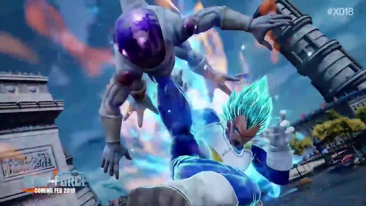 Jump Force Trailer | Super Saiyan Blue Goku and Golden Frieza