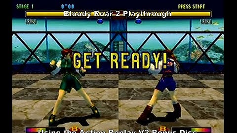 Bloody Roar 2 Playthrough using the Ps1 Action Replay V2 Ps2 Bonus Disc :D #Playstation #CheatCodes